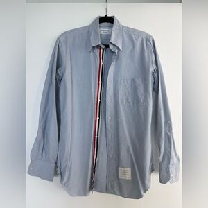 Thom Browne Oxford Button-Down Shirt w/ RWB Stripe Placket | Size 2